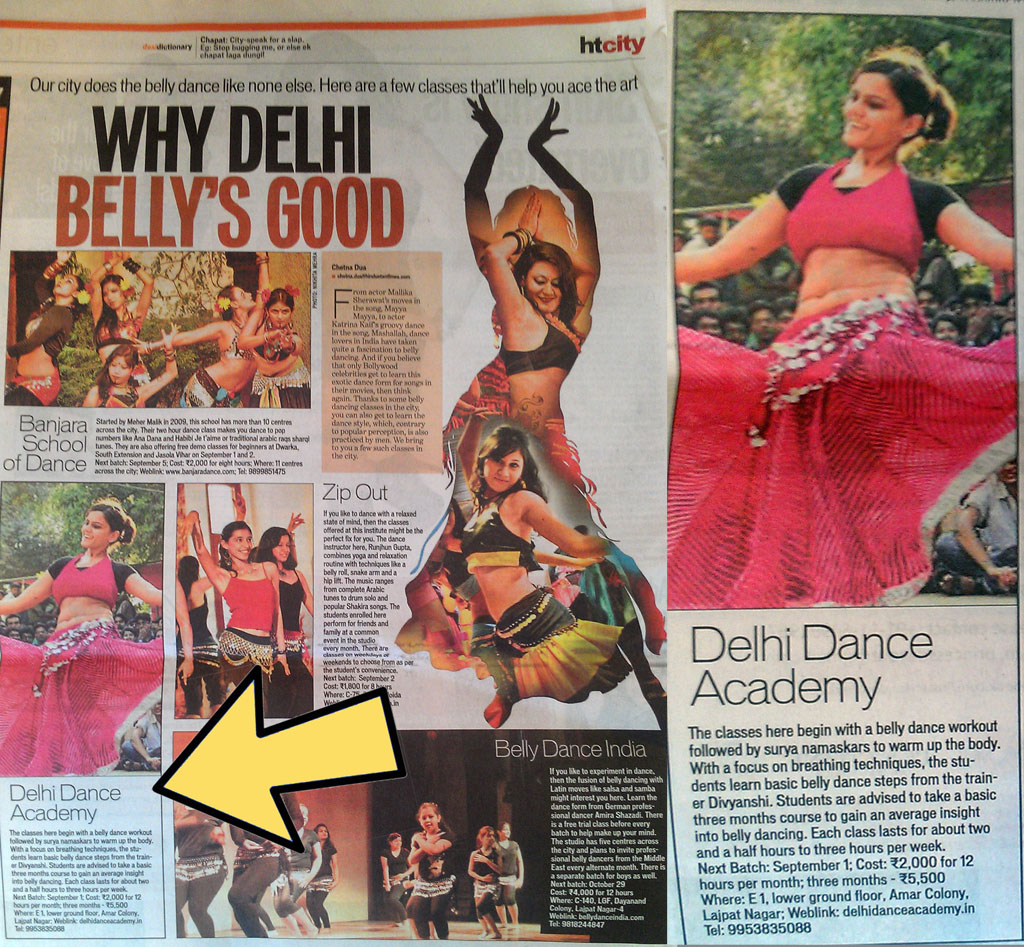 DDA's Belly Dancing in Hindustan Times' HT City